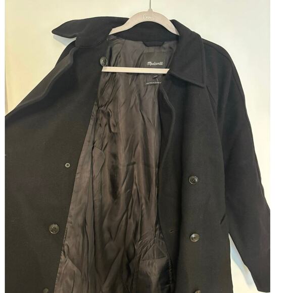 NWOT Madewell Double-Breasted Trench Coat In Black Size Medium - Picture 10 of 10